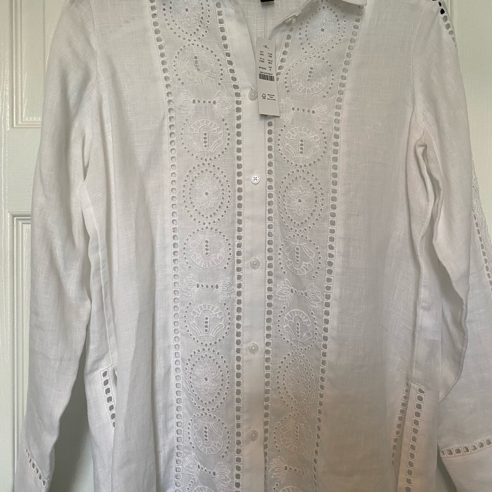 J. Crew Garçon classic shirt in eyelet linen